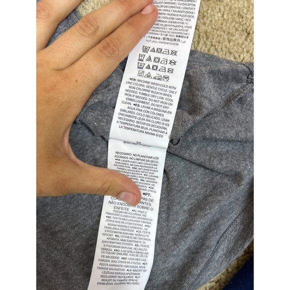 NFL Team Apparel New York Giants NY T Shirt Women's L Gray Tee Short Sleeve - Picture 3 of 6